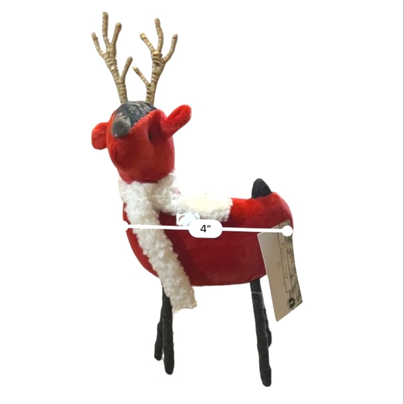 Set of 3 Holiday decoration fabric deer - Picture 3 of 8